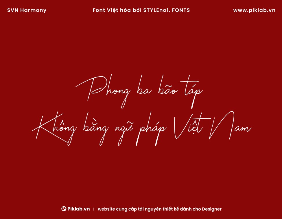 Font Việt hóa SVN Harmony